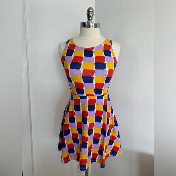 Nooworks Dresses & Skirts - SOLD - Nooworks Grid Print Brenda Dress Size S